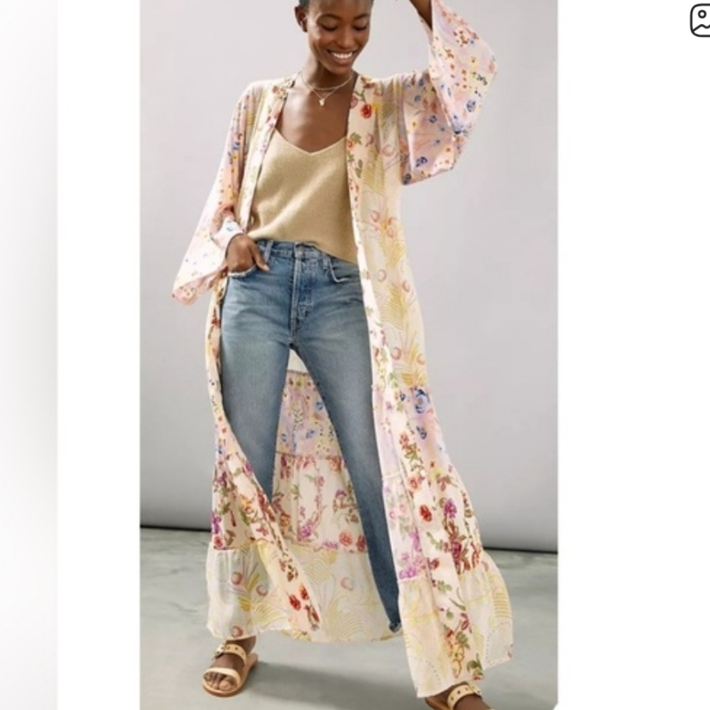 Anthropologie Dani Floral Kimono OS